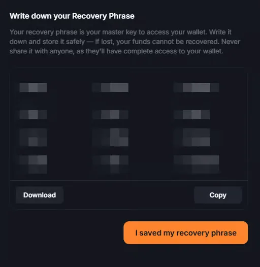 4. Backup Your Recovery Phrase