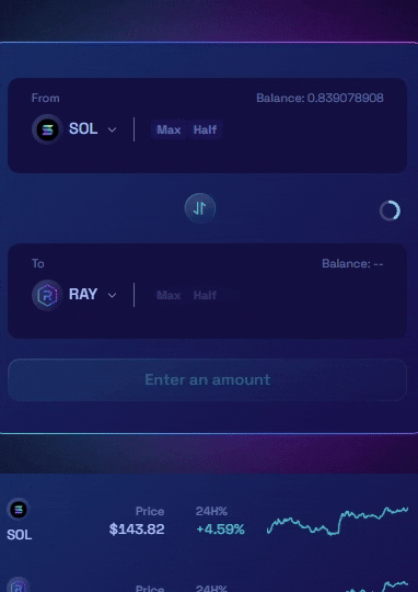 Screenshot for Sélectionnez les tokens à échanger