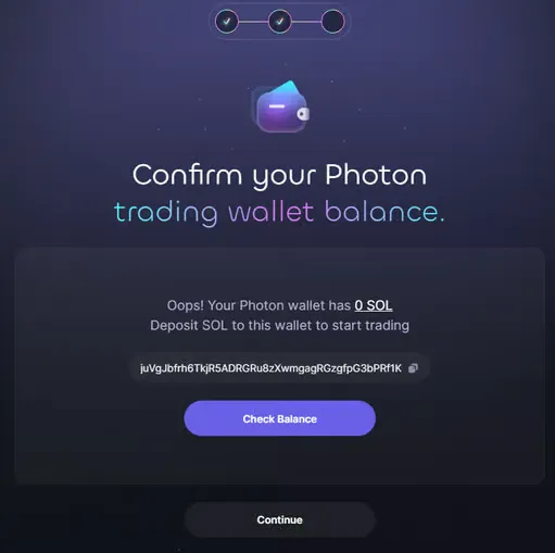 Screenshot for Finalisez la configuration du portefeuille