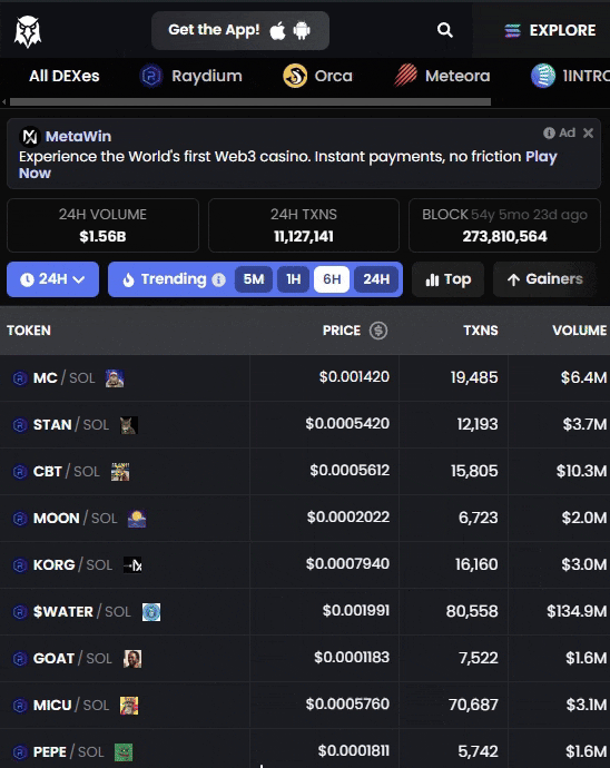 Screenshot for Analyser les graphiques des tokens