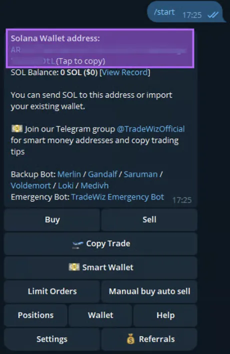 Screenshot for Funding Your Wallet