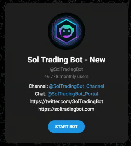 Screenshot for Rejoindre SolTradingBot sur Telegram