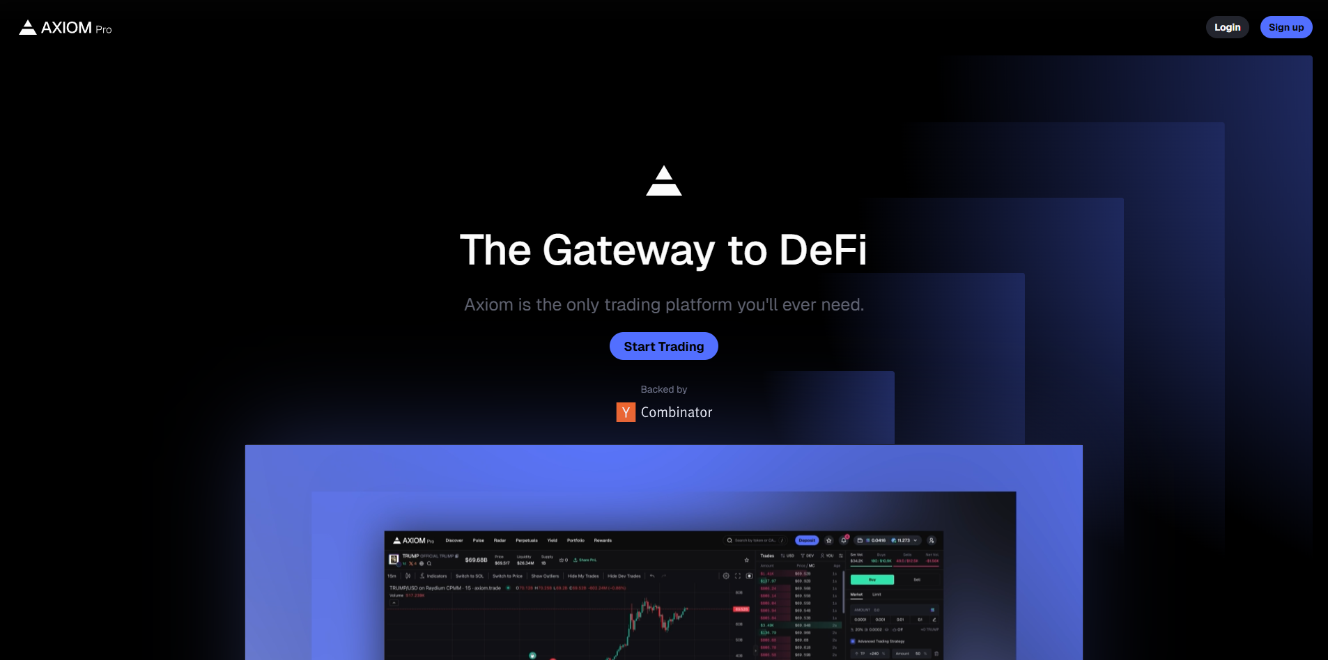 Axiom Trade Homepage