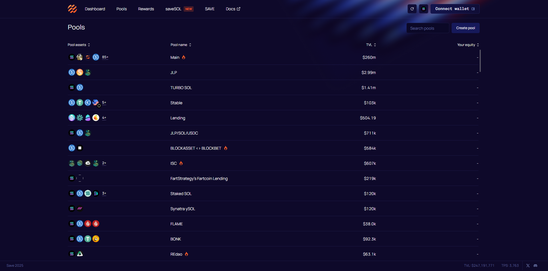 Save.finance Pools