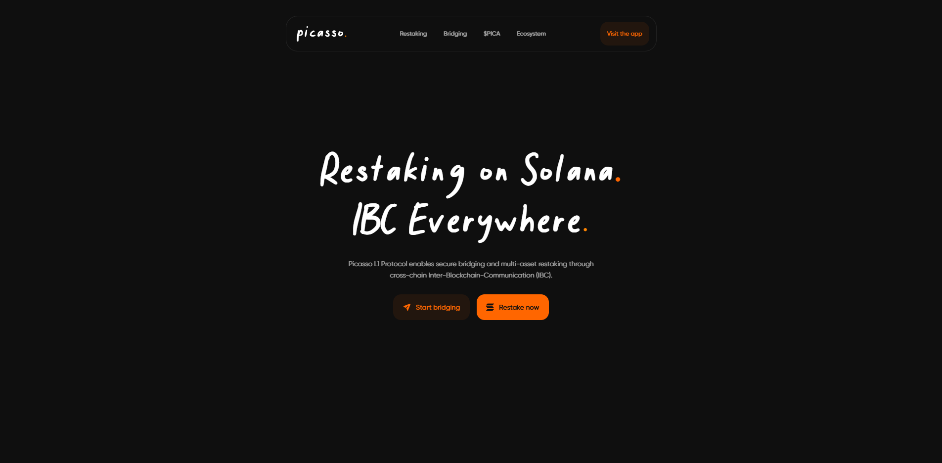 Picasso.network Homepage