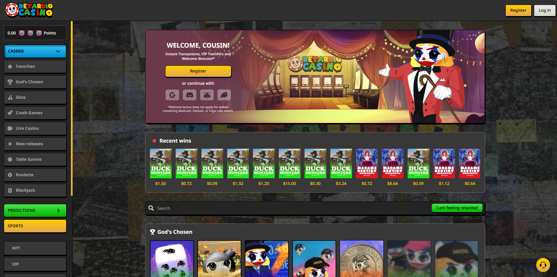 Retardio Casino Hom