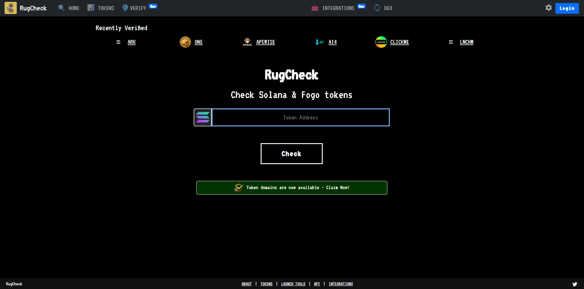 RugCheck Homepage