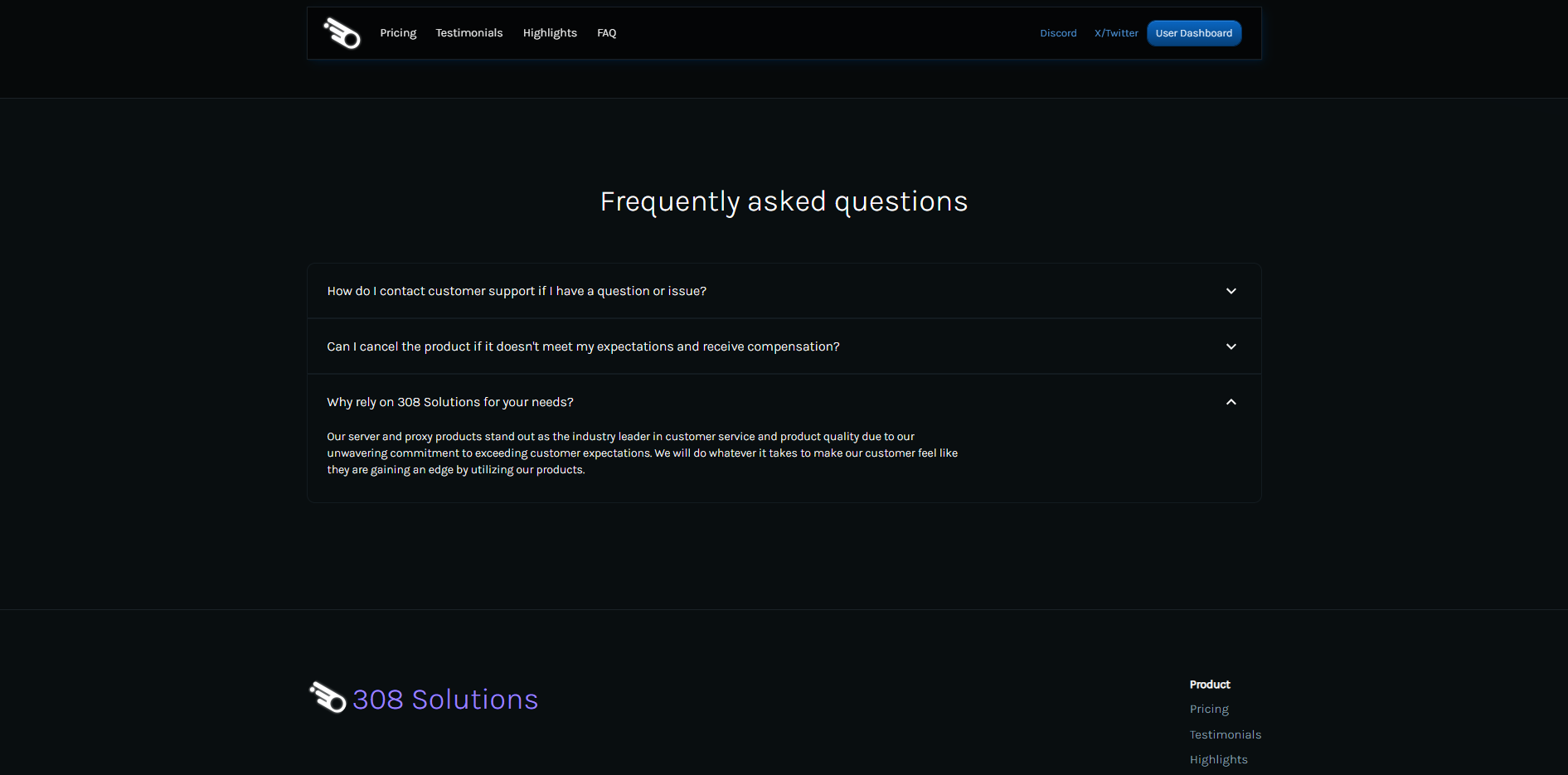 308 Solutions Frequently asked questions