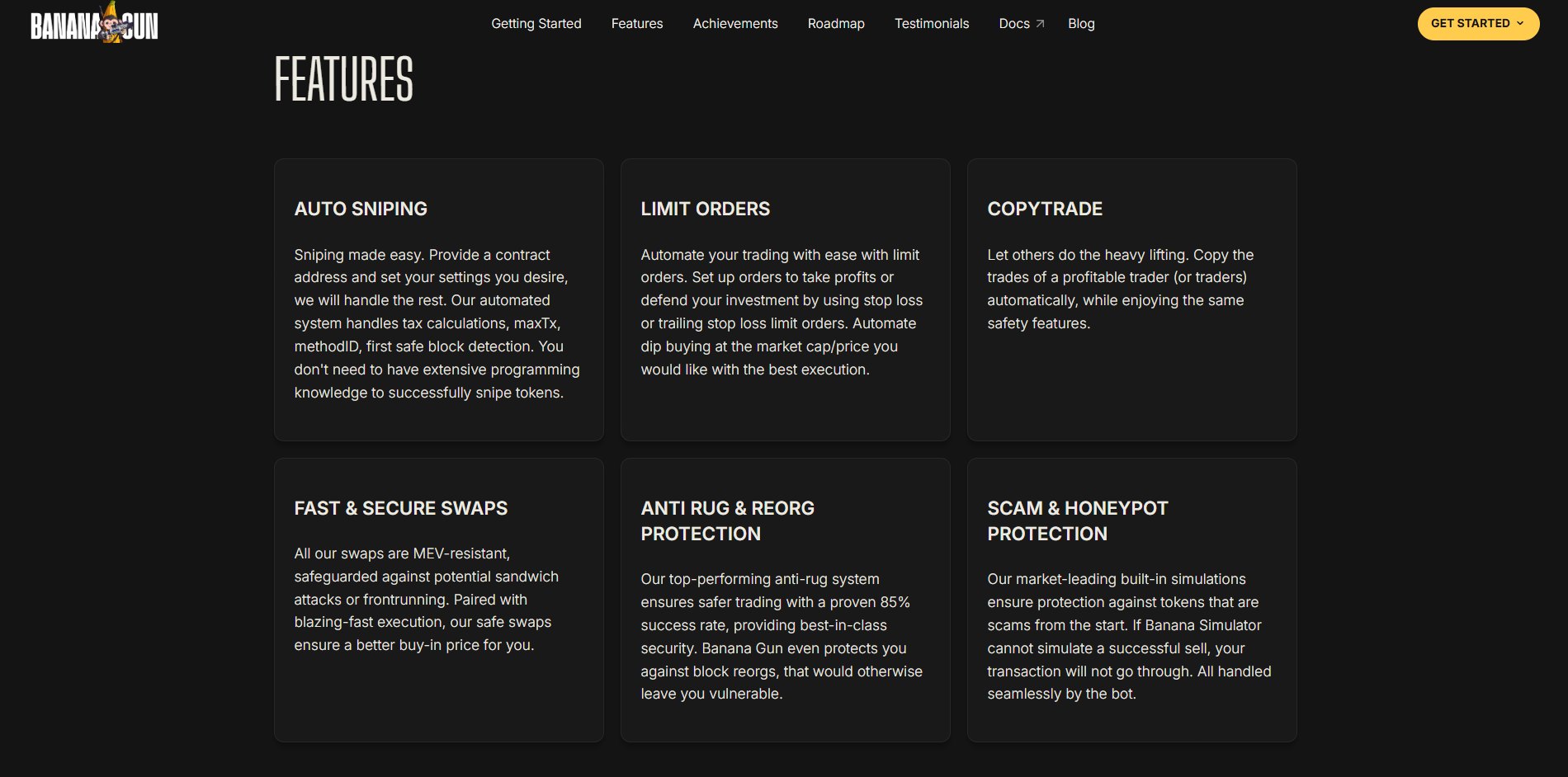 Banana Gun Bot Features