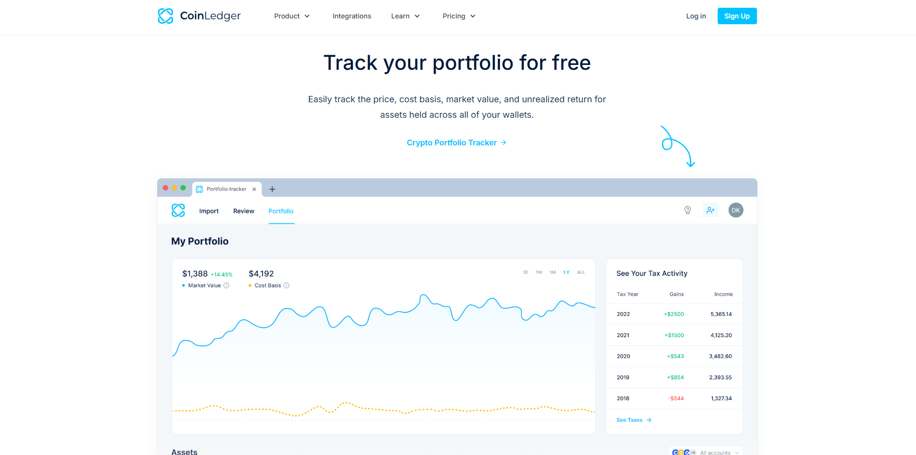 CoinLedger Free Portfolio Tracker