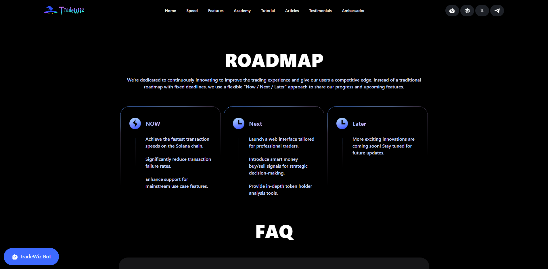 TradeWiz Roadmap