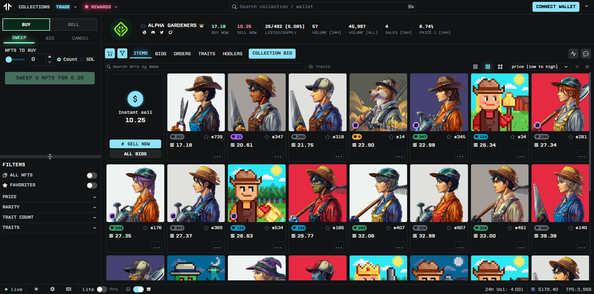 Tensor NFT Collection Page