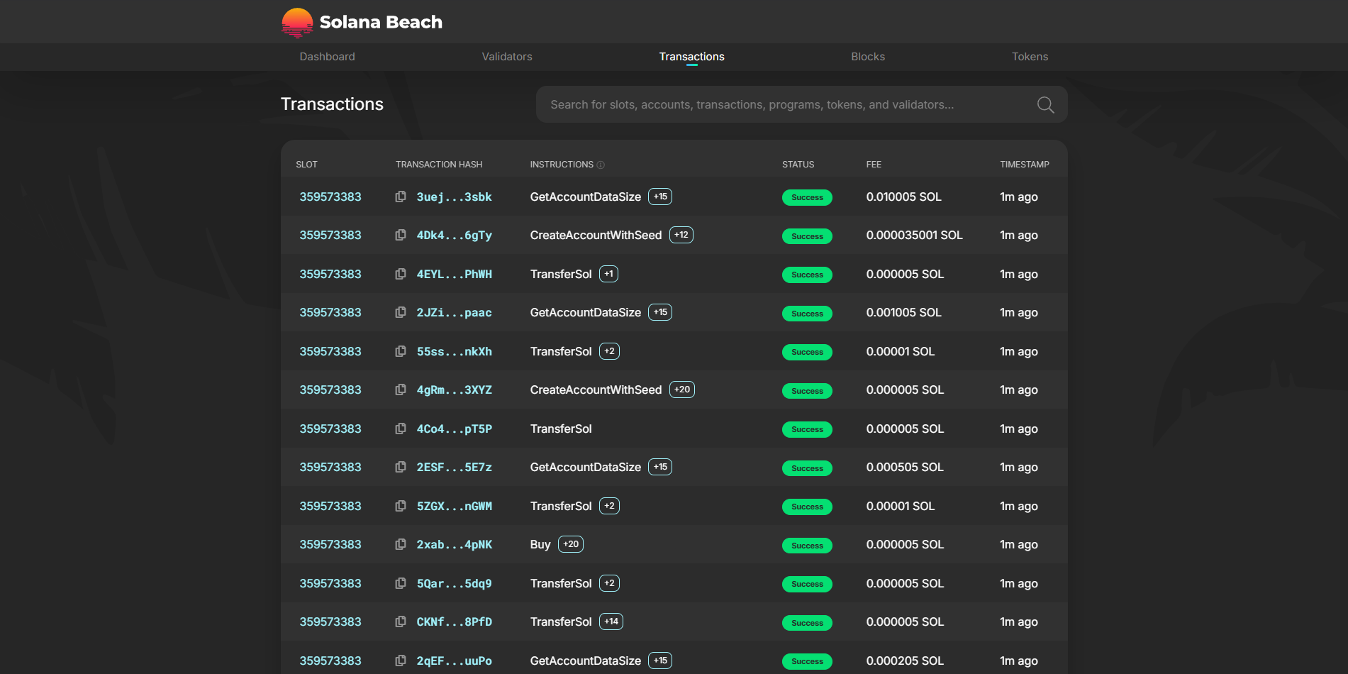 Solana Beach Transactions